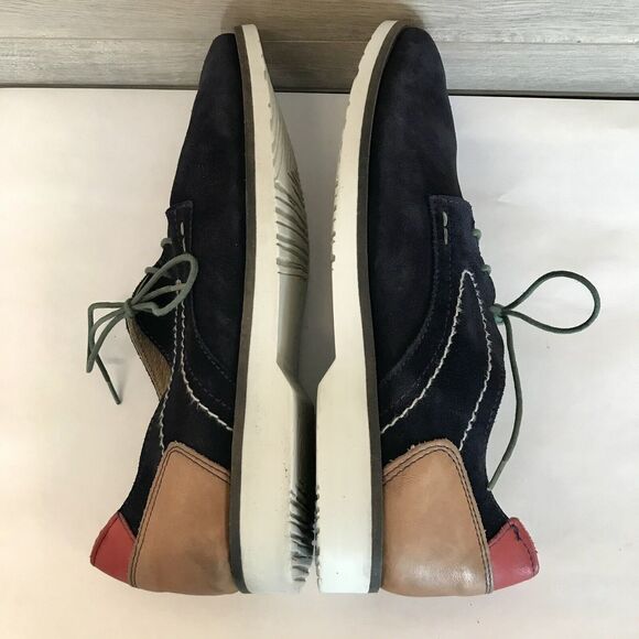 Sotoalto Navy Colorblock Suede Leather Oxford  Lace Up Shoes Men's EU 43 US 10 - Picture 4 of 14